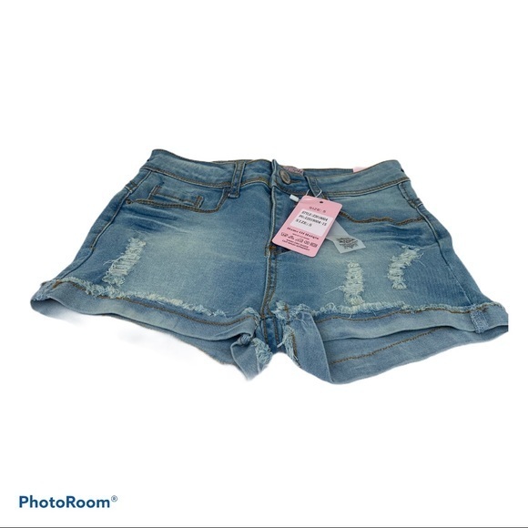 RAW 7 Pants - RAW 7 DISTRESSED DENIM SHORTS SIZE 5